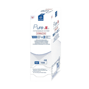 Sterilūs neaustiniai kompresai „PURE sN”, 100 pak. po 2 vnt.