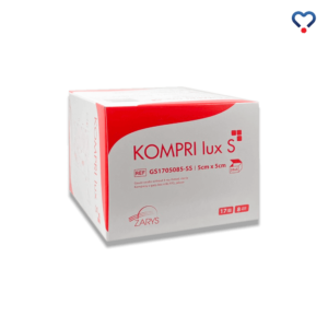 Sterilūs gaziukai 5x5cm „KOMPRI LUX S” (20 maišelių po 5 vnt.)