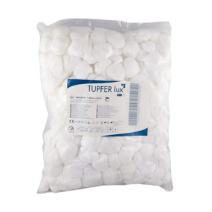 Marlės kamuoliukai „TUPFER LUX „20x20cm, nesterilūs, 100 vnt.