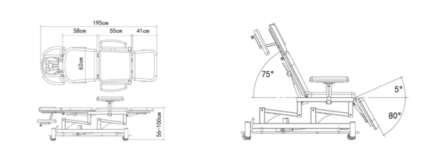 Elektrinis procedūrinis stalas”BT001″