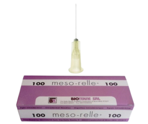 MESO-RELLE® mezoterapinės adatos 30G × 40 mm (0,30 × 40 mm), 100 vnt.