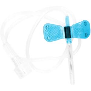 KD-FLY drugelio tipo adata 23G (0,6 × 19 mm) su 30 cm vamzdeliu, mėlyna, 1 vnt.