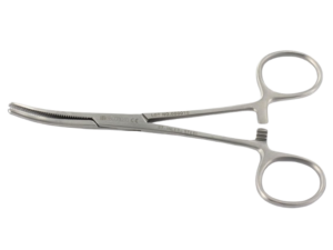 Klemmer hemostatinės žnyplės, lenktos, 20 cm