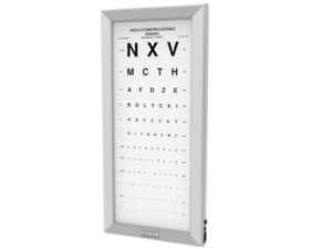 LED optometrinė lentelė ULTRA SLIM – Monoyer, 3 m