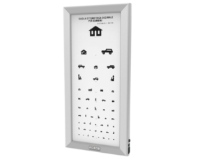LED optometrinė lentelė ULTRA SLIM vaikams, 3 m