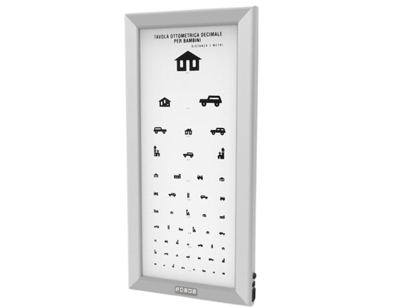 LED optometrinė lentelė ULTRA SLIM vaikams, 3 m